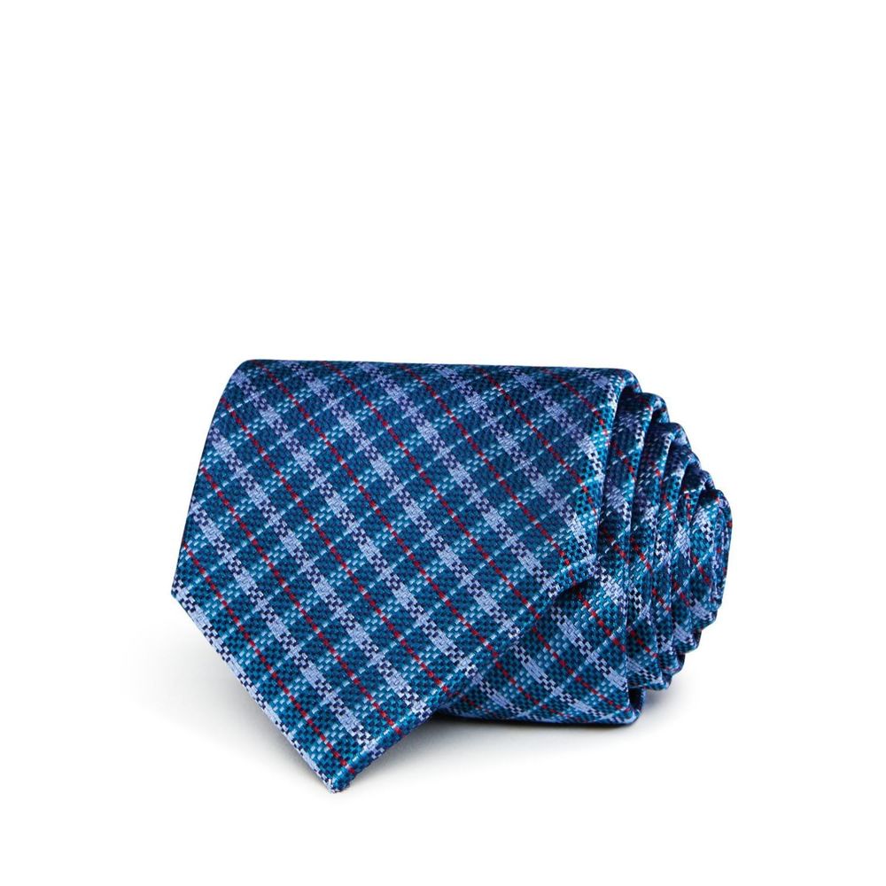 Designer Plaid Silk Classic Tie Size-One Size Color-Green